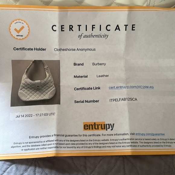 Burberry white leather quilt bag - Picture 7 of 8